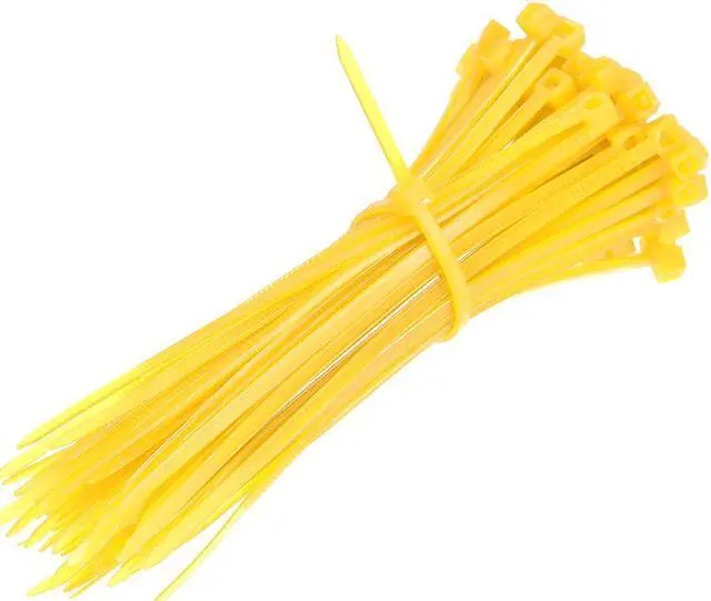 Alt view image 4 of 4 - Nylon Cable Ties 4 Inch Self-Locking Zip Ties 0.09 Inch Width Yellow 100pcs