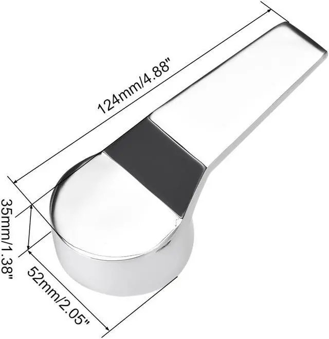 Alt view image 2 of 4 - Faucet Lever Handle 40mm Cartridge Universal Replacement Metal Lever Handle Kit