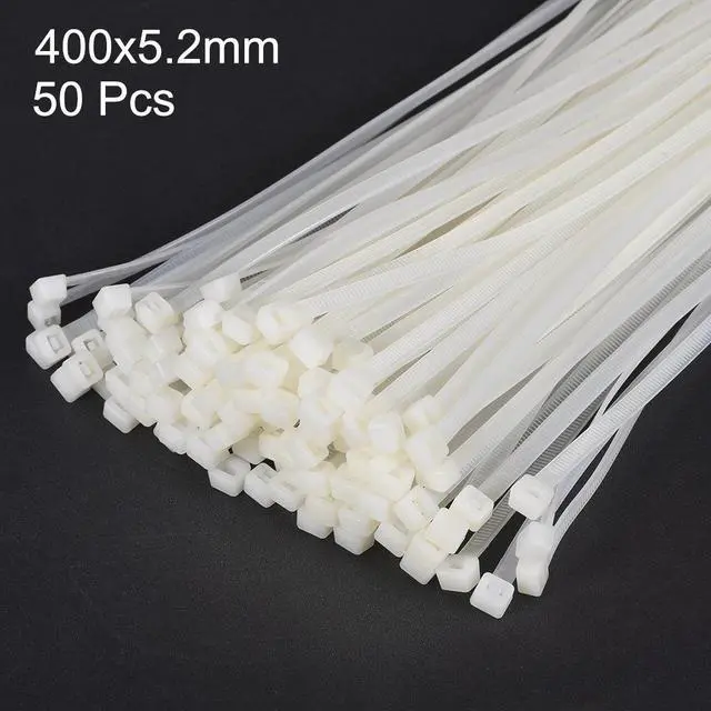 Alt view image 2 of 2 - Nylon Cable Ties 16 Inch Self-Locking Zip Ties 0.2 Inch Width White 50pcs