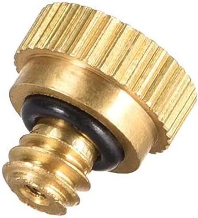 Alt view image 4 of 4 - Brass Misting Nozzle - 10/24 UNC 0.5mm Orifice Dia Replacement Heads for Outdoor Cooling System - 10 Pcs