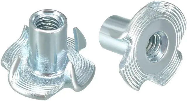 Main image of 50Pcs M4 4 Pronged Tee Nut T-Nut For Rock Climbing Holds Wood Cabinetry
