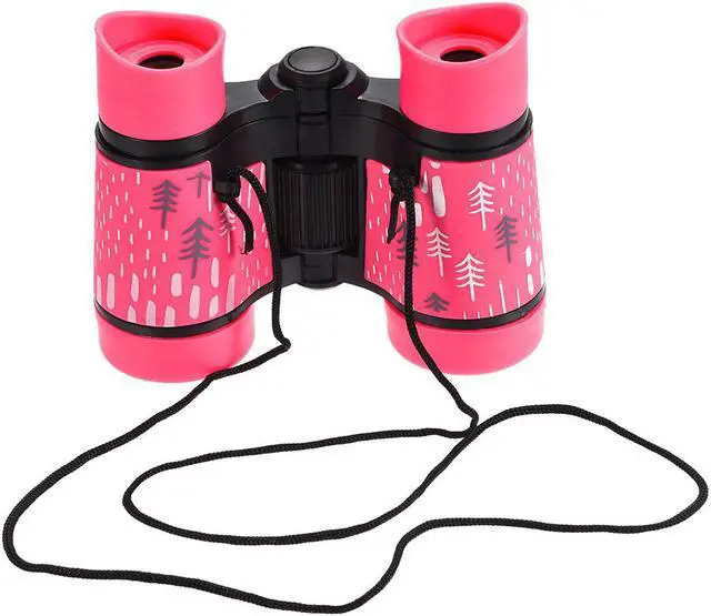 Main image of Toy Binoculars 4X30 Compact Folding Binoculars Shockproof Pink with Neck Strap for Bird Watching Hiking Camping
