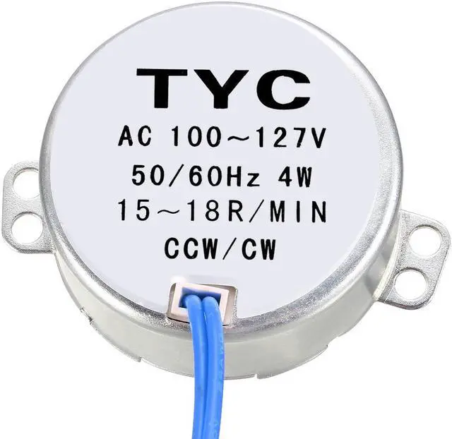 Alt view image 2 of 4 - Synchronous Motor AC 100-127V 15-18RPM 50-60Hz CCW/CW 4W Turntable Gear Box for Microwave Oven