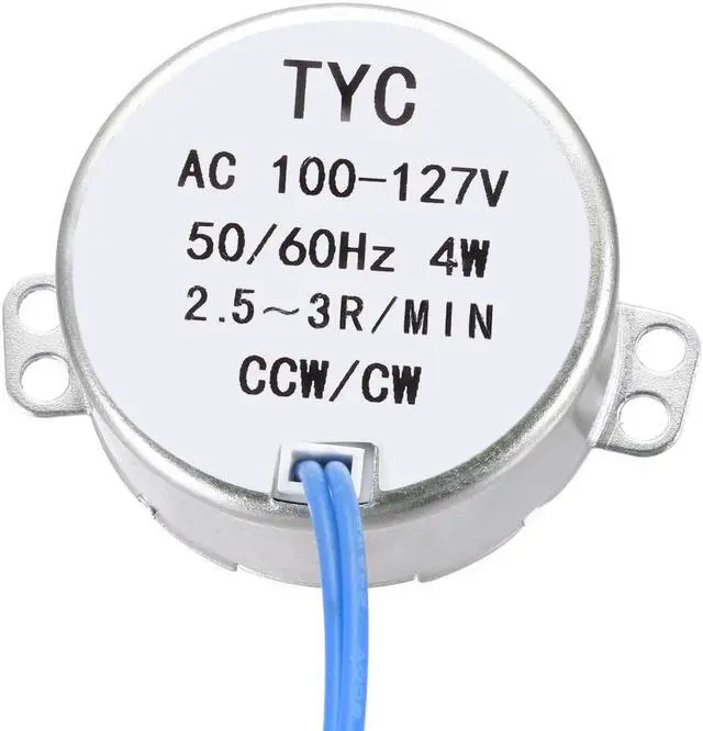Alt view image 2 of 4 - Synchronous Motor AC 100-127V 2.5-3RPM 50-60Hz CCW/CW 4W D Shaft