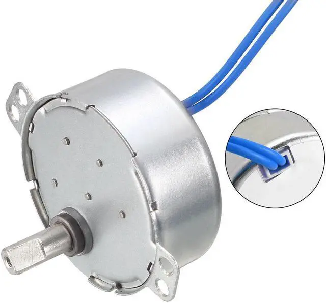 Alt view image 4 of 7 - Synchronous Motor AC 12V 4-5RMP 50-60Hz 4W Double Flat Shaft CW/CCW