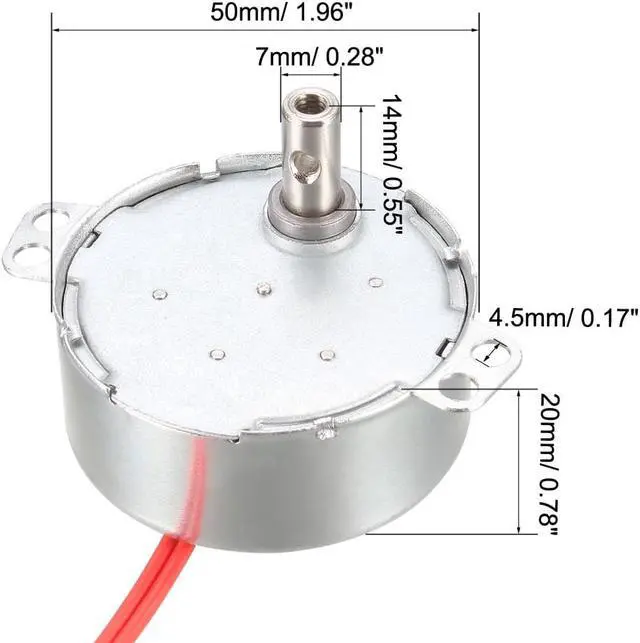 Alt view image 3 of 4 - Electric Synchronous Synchron Motor - Turntable Motor AC 12V 50-60Hz CCW/CW 4W 5-6RPM
