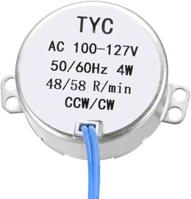 Alt view image 2 of 4 - Synchronous Motor AC 100-127V 48-58RPM 50-60Hz CCW/CW 4W D Shaft