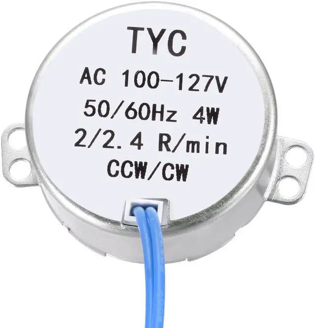 Alt view image 2 of 4 - Synchronous Motor AC 100-127V 2-2.4RPM 50-60Hz CCW/CW 4W D Shaft