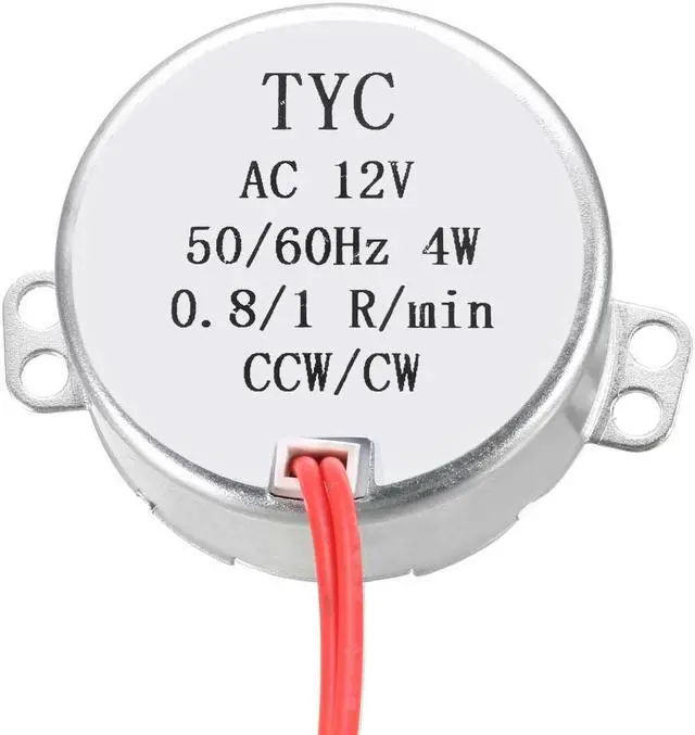 Alt view image 2 of 4 - Electric Motor Synchronous Motor Turntable Synchron Motor AC 12V 50/60Hz 4W 0.8-1RPM CCW/CW Direction