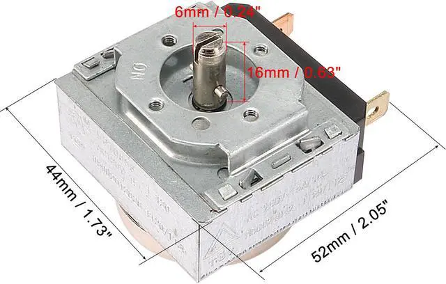 Alt view image 2 of 4 - Time Controller Timer Switch 15 Minutes 15M Round Shaft Replacement Timer for Electronic Microwave Oven Cooker