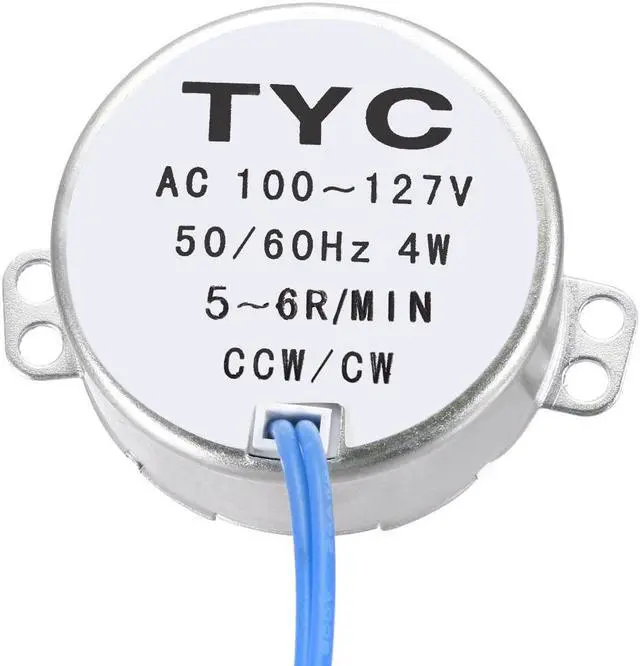 Alt view image 2 of 4 - Synchronous Motor AC 100-127V 5-6RPM 50-60Hz CCW/CW 4W D Shaft
