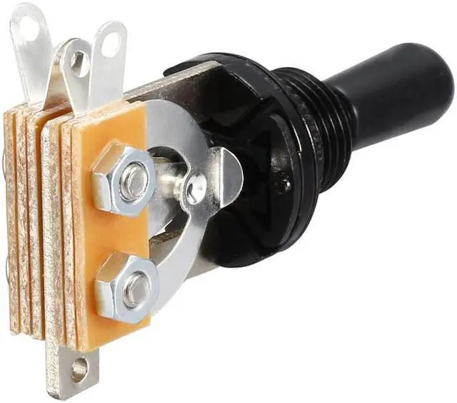 Alt view image 3 of 3 - Guitar Toggle Switch Metal and Plastic 3-Way Pickup Selector Switch for Gibson Les Paul Electric Guitar - Black Plated Top with Black Tip