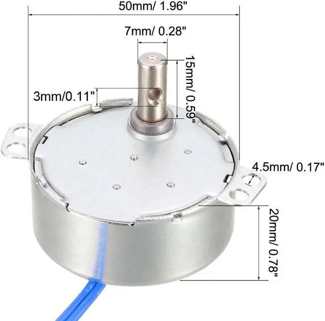 Alt view image 3 of 4 - Synchronous Motor AC 100-127V 1.4-1.7RPM 50-60Hz CCW/CW 4W Turntable Gear Box for Microwave Oven