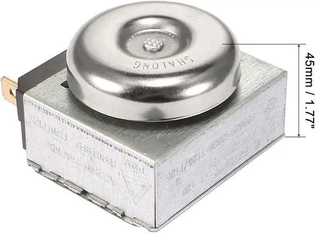 Alt view image 3 of 4 - Time Controller Timer Switch 15 Minutes 15M Round Shaft Replacement Timer for Electronic Microwave Oven Cooker