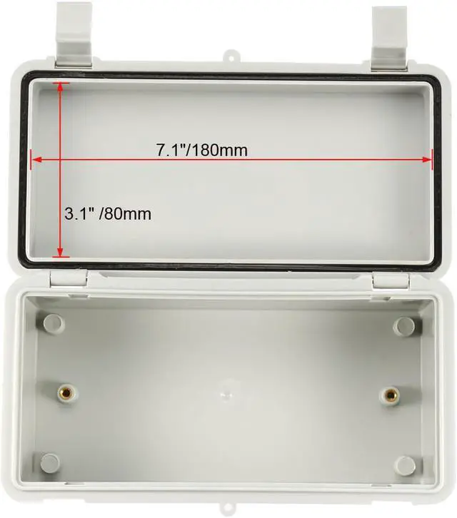 Alt view image 2 of 3 - ABS Plastic Dustproof Waterproof IP65 Junction Box Hinged Shell Universal Electrical Project Enclosure Gray 7.9 X 3.9 X 2.8 Inch (200 X 100 X 70mmm)