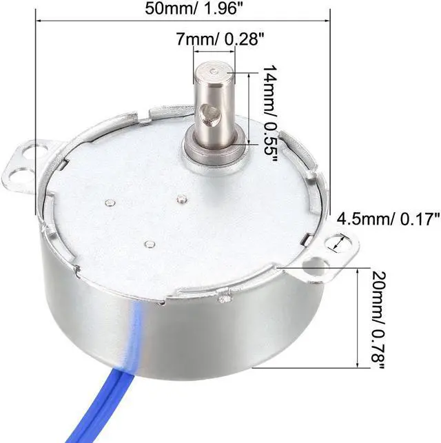 Alt view image 3 of 4 - Metal Gear Electric Synchronous Motor AC 100-127V 45-54RPM 50-60Hz CCW/CW 4W