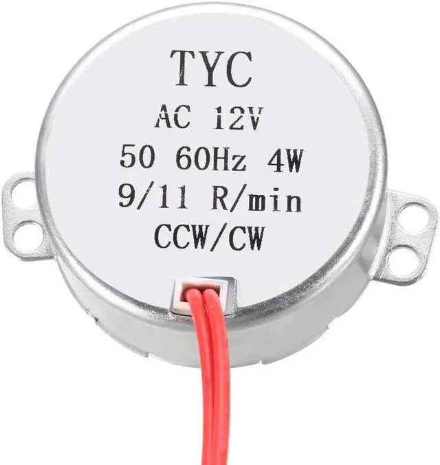 Alt view image 2 of 4 - Electric Motor Synchronous Motor Turntable Synchron Motor AC 12V 50/60Hz 4W 9-11RPM CCW/CW Direction