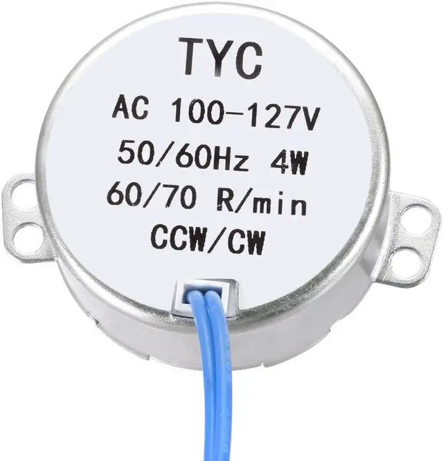 Alt view image 2 of 4 - Synchronous Motor AC 100-127V 60-70RPM 50-60Hz CCW/CW 4W D Shaft