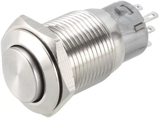 Main image of Momentary Metal Push Button Switch High Head 16mm Mounting 2NC 2NO 2COM AC 250V 3A