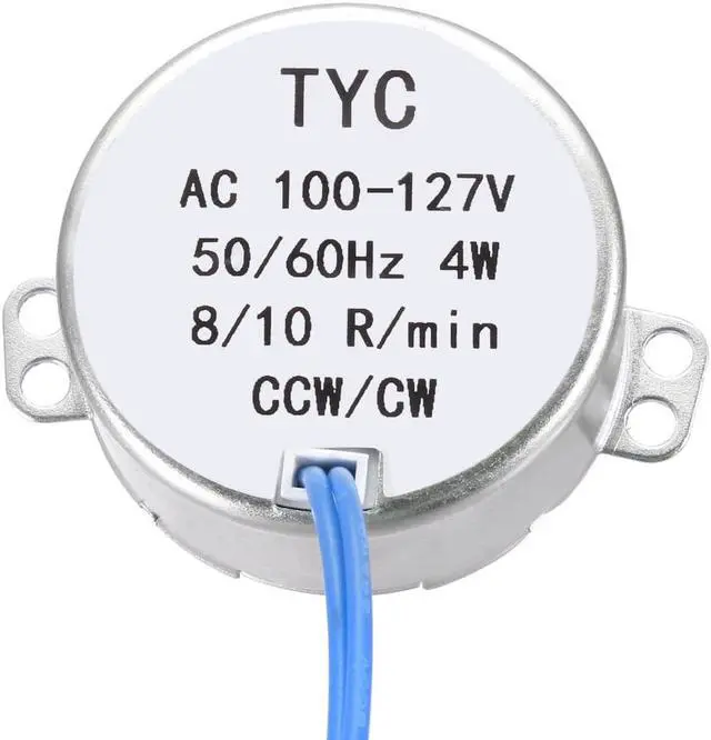 Alt view image 2 of 4 - Synchronous Motor AC 100-127V 8-10RPM 50-60Hz CCW/CW 4W D Shaft