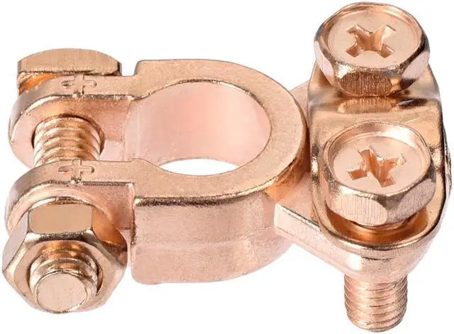 Alt view image 3 of 3 - Car Battery Terminal Clamps Positive Negative 13mm 11mm Set Copper 1 Pair