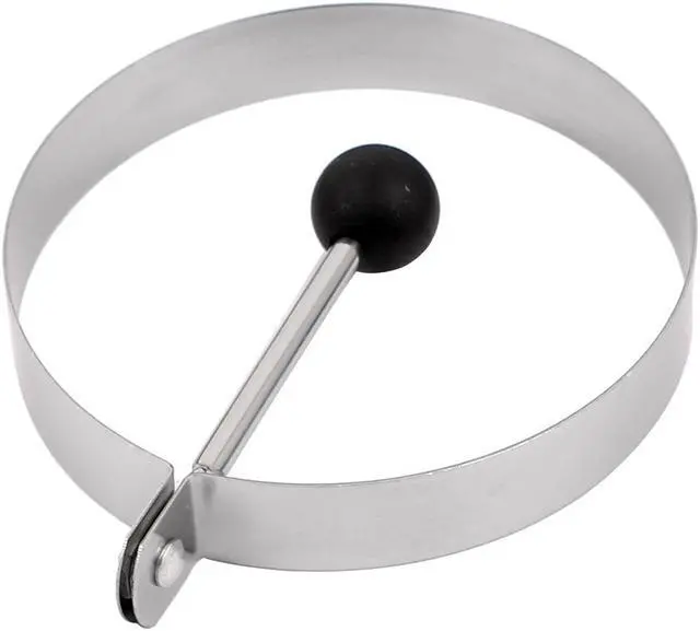 Alt view image 2 of 2 - Unique Bargains Stainless Steel Folding Handle Round Shaped Pan-fried Frying Egg Mold Ring