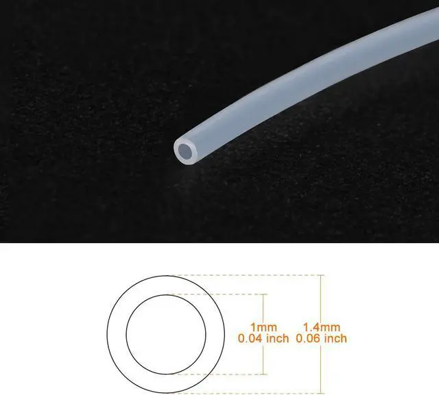 Alt view image 3 of 3 - 1mm ID 1.4mm OD PTFE Tubing Tube 1 Meter 3.3ft Lengh For 3D Printer RepRap