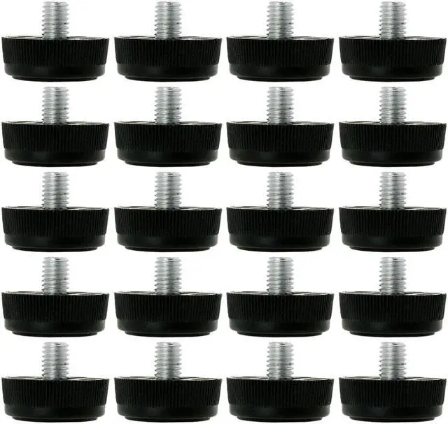Main image of M8 x 10 x 30mm Leveling Feet Adjustable Leveler Cover for Office Sofa Leg 20pcs