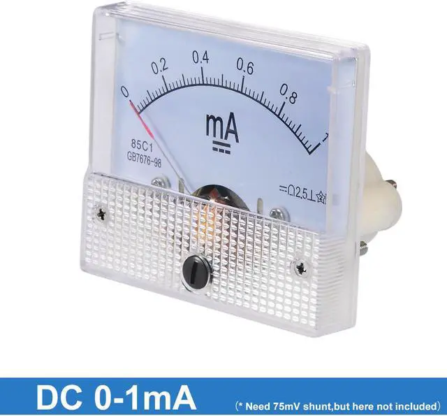 Alt view image 2 of 5 - 85C1 Analog Current Panel Meter DC 1mA Ammeter Ampere Tester Gauge 1 PCS