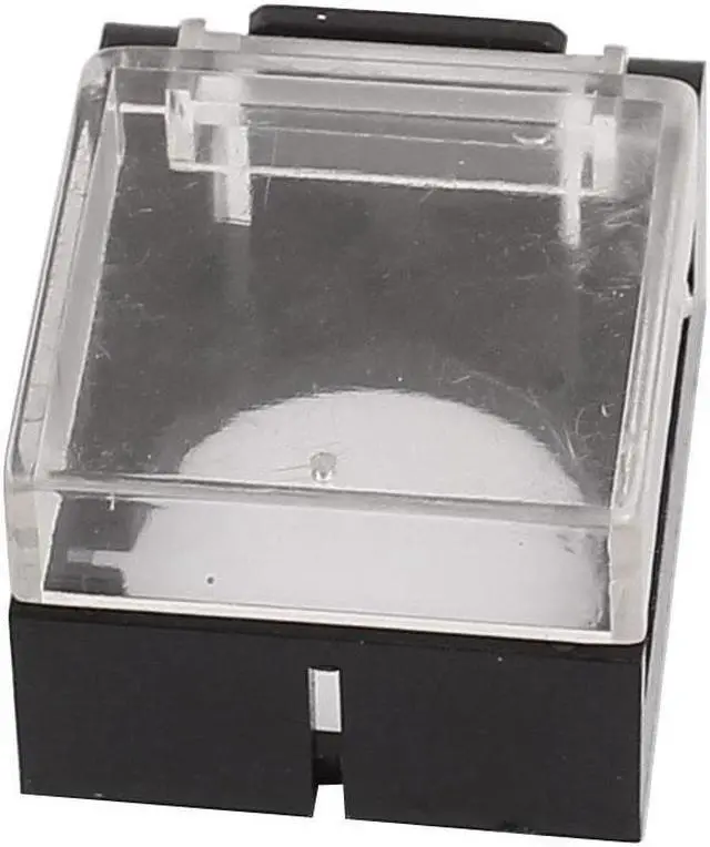 Alt view image 3 of 3 - Square Black Clear Plastic Push Button Switch Protector Guard