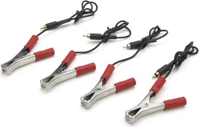 Main image of STEELMAN 97202-08 Wireless ChassisEAR Transmitter Lead/Clamp Replacement 4-Pack