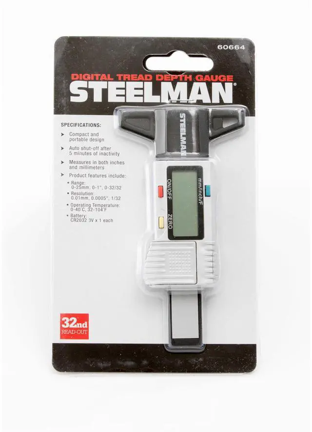 Alt view image 6 of 13 - STEELMAN 60664 Digital Tire Tread Depth Gauge, 3 Modes - Fractional Inch, Decimal Inch, and Millimeter, 0-1 Inch