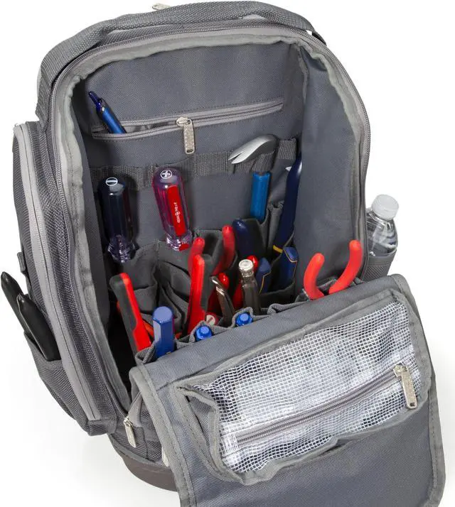 Alt view image 4 of 14 - Estwing 94759 20-Inch Hard Bottom Tool Backpack