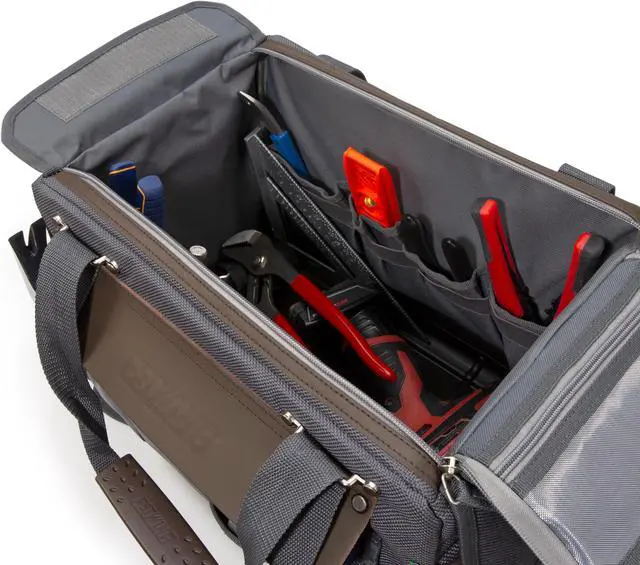 Alt view image 7 of 14 - Estwing 94761 14-Compartment, 16-Inch Carpenter's Tool Bag