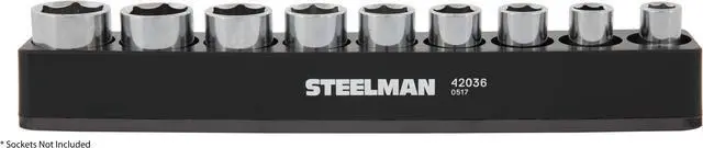 Alt view image 3 of 7 - STEELMAN 42036 1/2-Inch Drive Magnetic Shallow Socket Holder