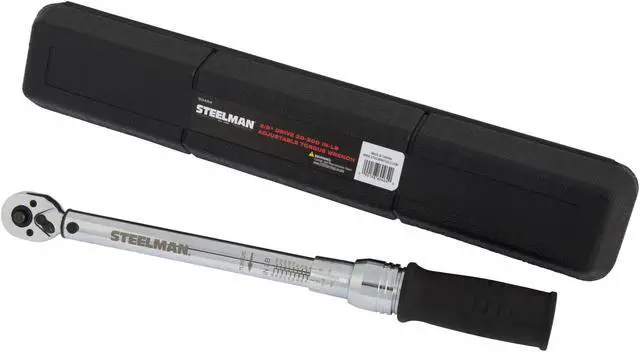 Main image of STEELMAN 60464 3/8-Inch Drive 30-200 in-lb Micro-Adjustable Torque Wrench