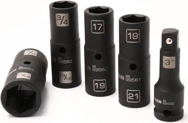 Alt view image 5 of 5 - STEELMAN 99495 5-Piece 1/2-Inch Drive 6-Point Impact Flip Socket Set