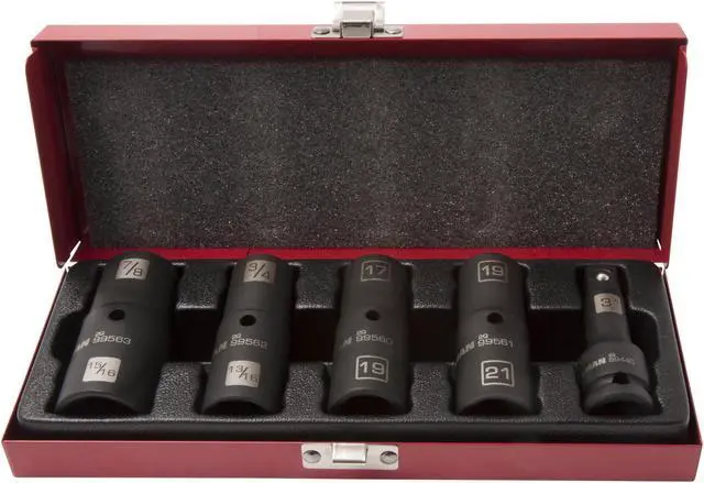 Alt view image 2 of 5 - STEELMAN 99495 5-Piece 1/2-Inch Drive 6-Point Impact Flip Socket Set