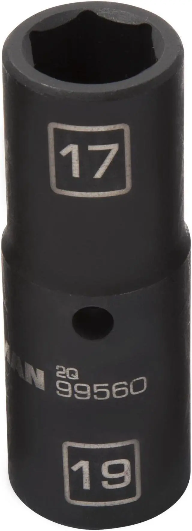 Main image of STEELMAN 99560 1/2-Inch Drive 6-Point Impact Flip Socket, 17mm x 19mm