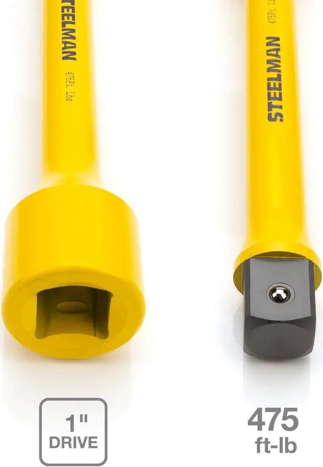Main image of STEELMAN 60164 1-Inch Drive Yellow 475 ft-lb Torque Extension