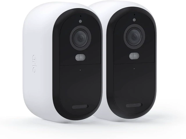 Main image of Arlo Essential Security Camera 2K | Outdoor-Indoor | 2nd Gen | Wireless with Spotlight, 2-Way Audio, Color Night Vision, Live Stream, Motion Activation, Real Time Notifications - White, 2 Camera
