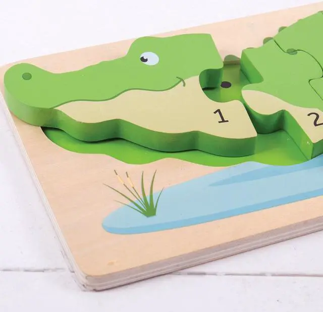 Alt view image 4 of 8 - Crocodile Number Puzzle