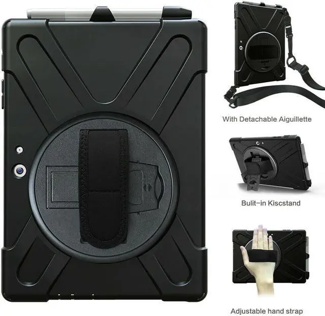 Alt view image 2 of 7 - Werleo Surface Pro 6 Case Surface Pro Case 2017 Heavy Duty Full-Body Rugged Protective Case Cover with Kickstand Hand Strap for Microsoft Surface Pro 6 2018 / Surface Pro 5 2017 / Surface Pro 4 2015