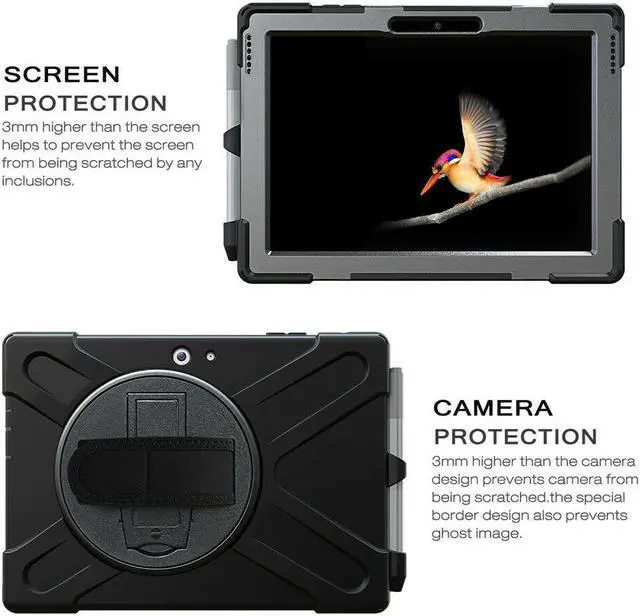 Alt view image 3 of 7 - Werleo Surface Pro 6 Case Surface Pro Case 2017 Heavy Duty Full-Body Rugged Protective Case Cover with Kickstand Hand Strap for Microsoft Surface Pro 6 2018 / Surface Pro 5 2017 / Surface Pro 4 2015
