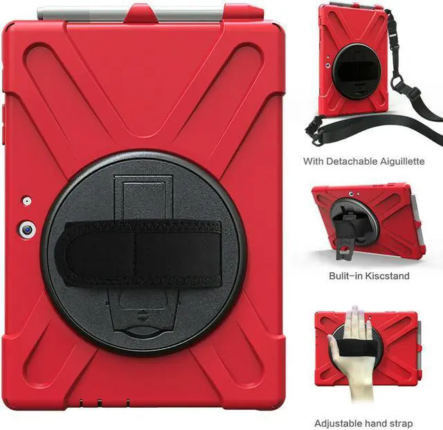 Alt view image 3 of 7 - Werleo Surface Pro 6 Case Surface Pro Case 2017 Heavy Duty Full-Body Rugged Protective Case Cover with Kickstand Hand Strap for Microsoft Surface Pro 6 2018 / Surface Pro 5 2017 / Surface Pro 4 2015