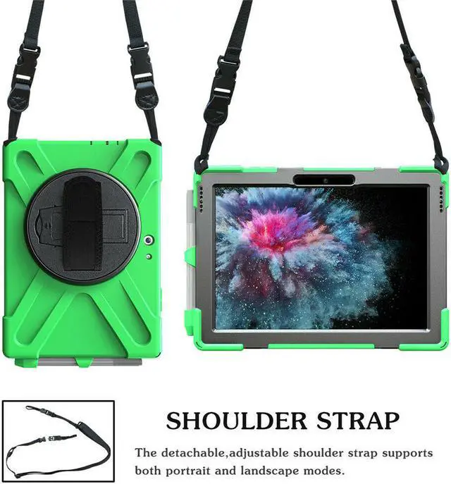 Alt view image 2 of 7 - Werleo Surface Pro 6 Case Surface Pro Case 2017 Heavy Duty Full-Body Rugged Protective Case Cover with Kickstand Hand Strap for Microsoft Surface Pro 6 2018 / Surface Pro 5 2017 / Surface Pro 4 2015