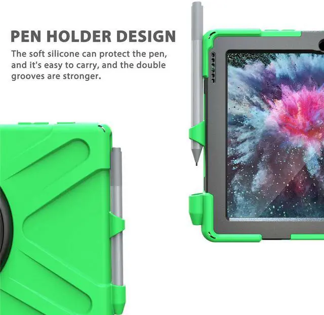 Alt view image 7 of 7 - Werleo Surface Pro 6 Case Surface Pro Case 2017 Heavy Duty Full-Body Rugged Protective Case Cover with Kickstand Hand Strap for Microsoft Surface Pro 6 2018 / Surface Pro 5 2017 / Surface Pro 4 2015