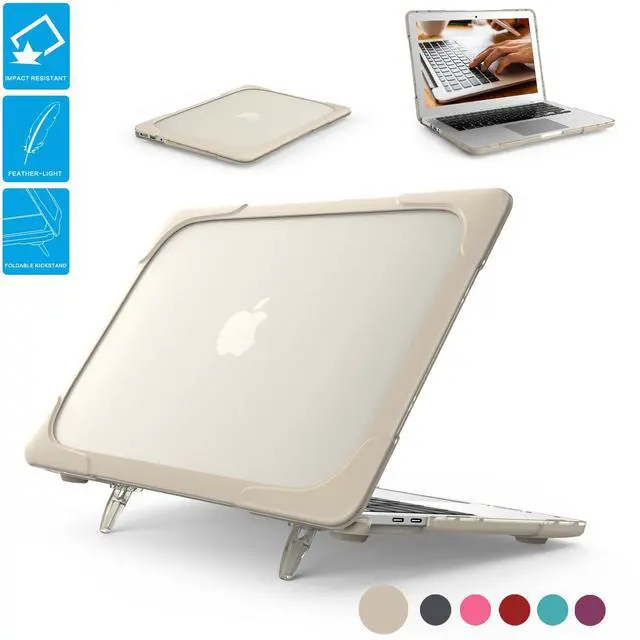 Alt view image 7 of 7 - MacBook Pro 13 Inch Case 2017 & 2016 Release A1706 A1708 Protective Cover Shell Ultra Slim Rubberized Hard Case Cover with Kickstand For Apple Macbook Pro 13" with / without Touch Bar and Touch ID