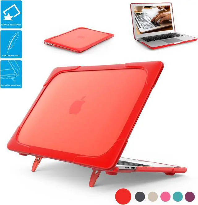 Main image of MacBook Pro 13 Inch Case 2017 & 2016 Release A1706 A1708 Protective Cover Shell Ultra Slim Rubberized Hard Case Cover with Kickstand For Apple Macbook Pro 13" with / without Touch Bar and Touch ID