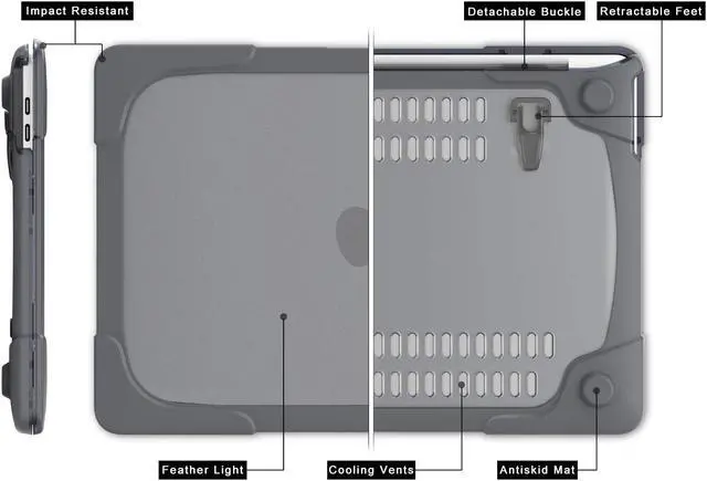 Alt view image 5 of 7 - For Macbook Pro 15 Retina Case Werleo Heavy Duty Hard Case Protective Cover for Apple Macbook Pro 15.4" with Retina Display Compatible with A1398 2012-2015 Release